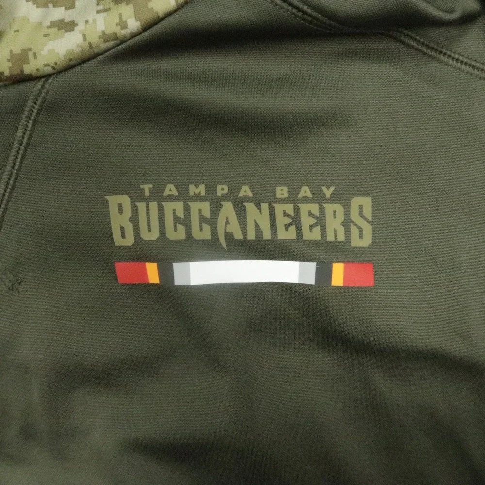 Tampa Bay Buccaneers Hoodie Mens Large Green Nike Salute To Service Dri Fit‎